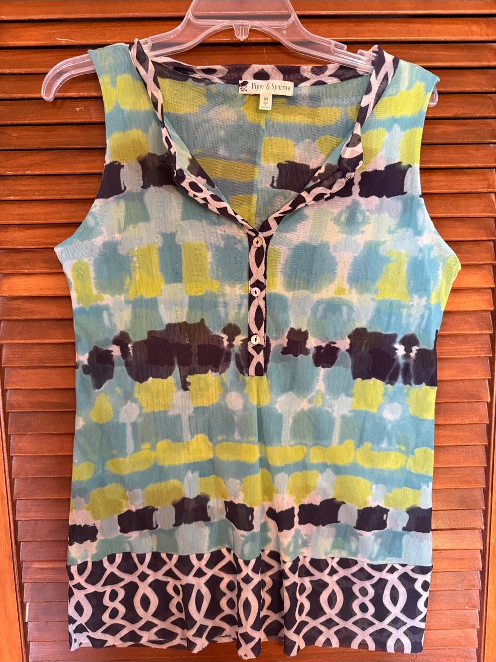 Sleeveless Patterned Top